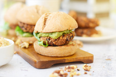 Black Bean, Quinoa and Walnut Patties