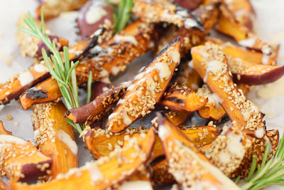Sesame Crusted Sweet Potato Fries
