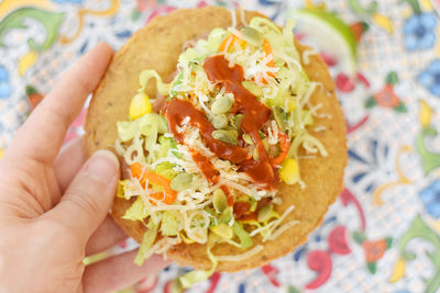 Vegetarian Chickpea Flour Tostada