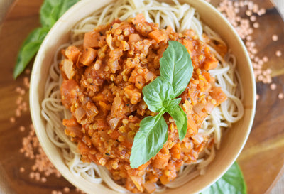 Vegan Red Lentil Pasta Sauce