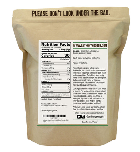 Organic Fennel Seeds