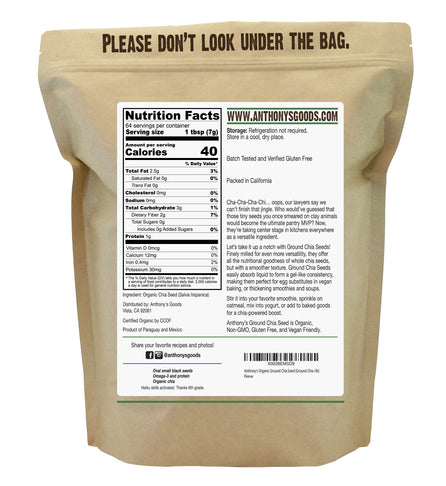 Organic Ground Chia Seeds