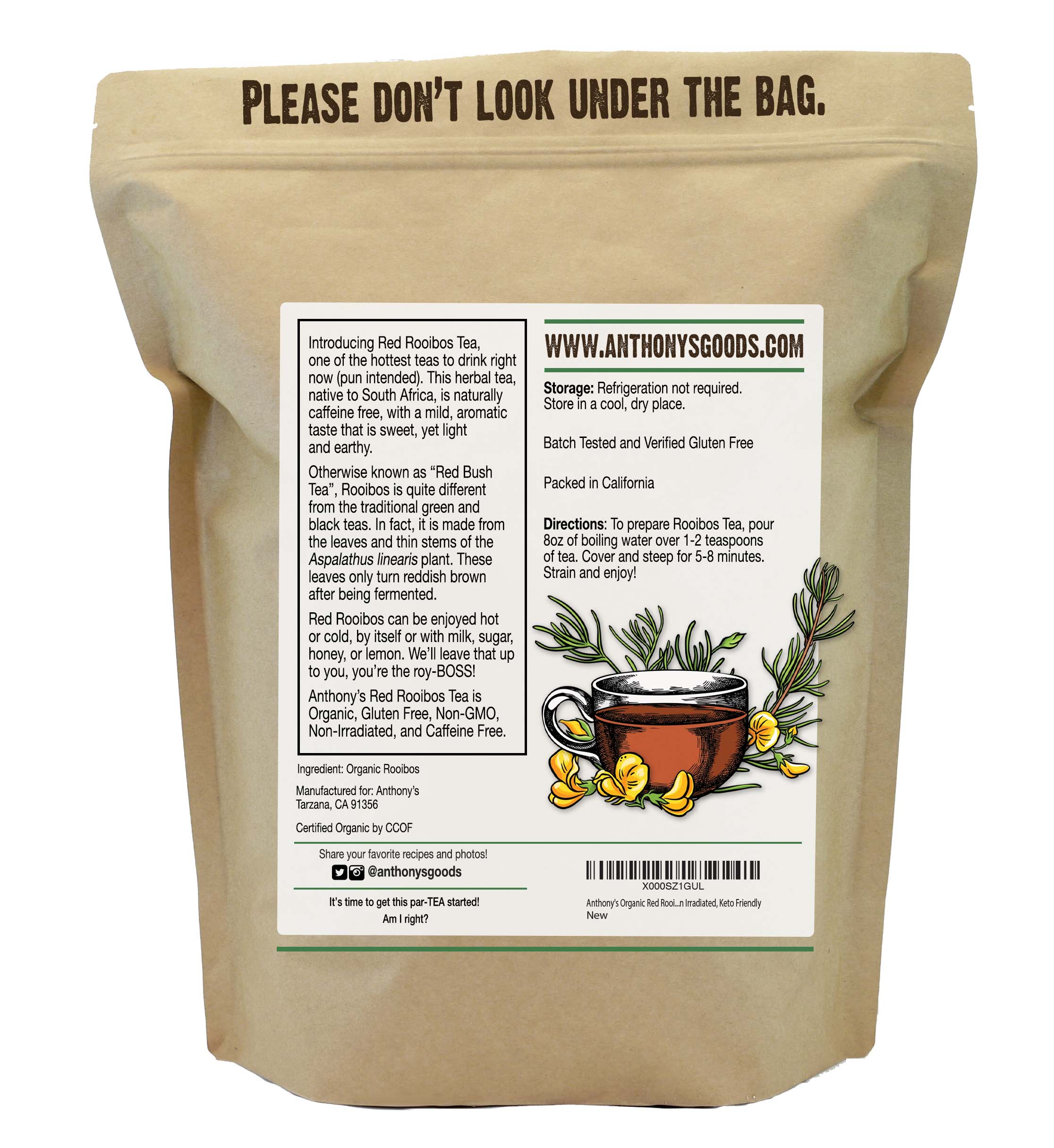Red Rooibos Loose Leaf Tea: Non-GMO & Gluten-Free