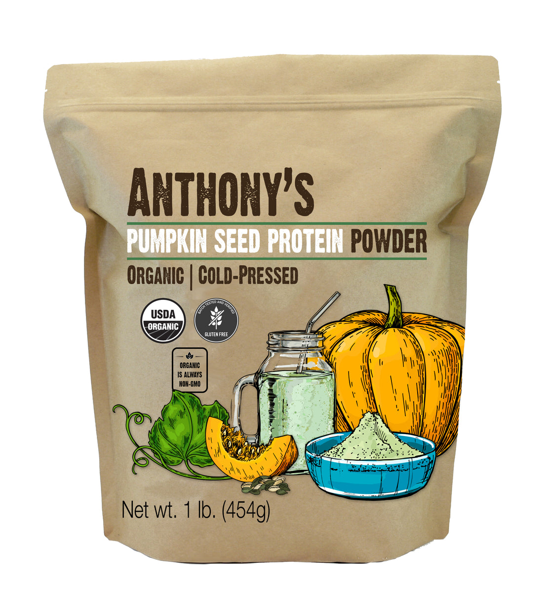 View of Organic Pumpkin Seed Protein Powder – Anthonys Goods