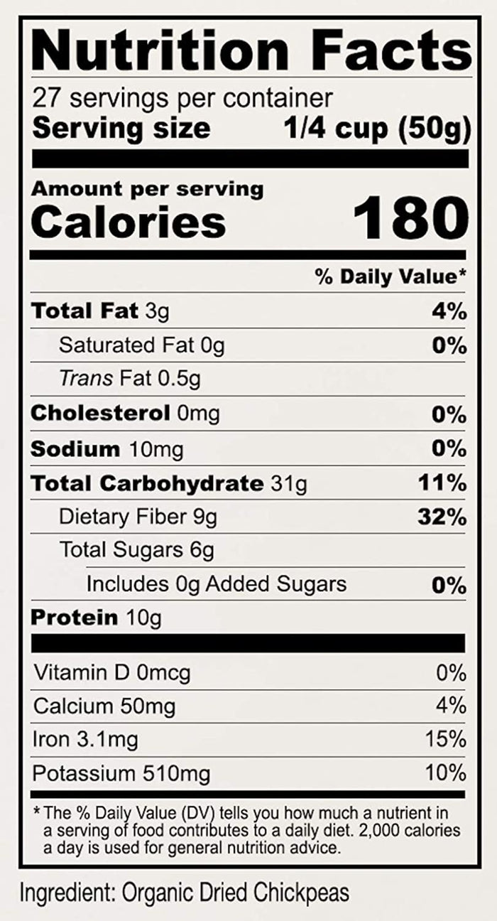 Organic Dried Chickpeas