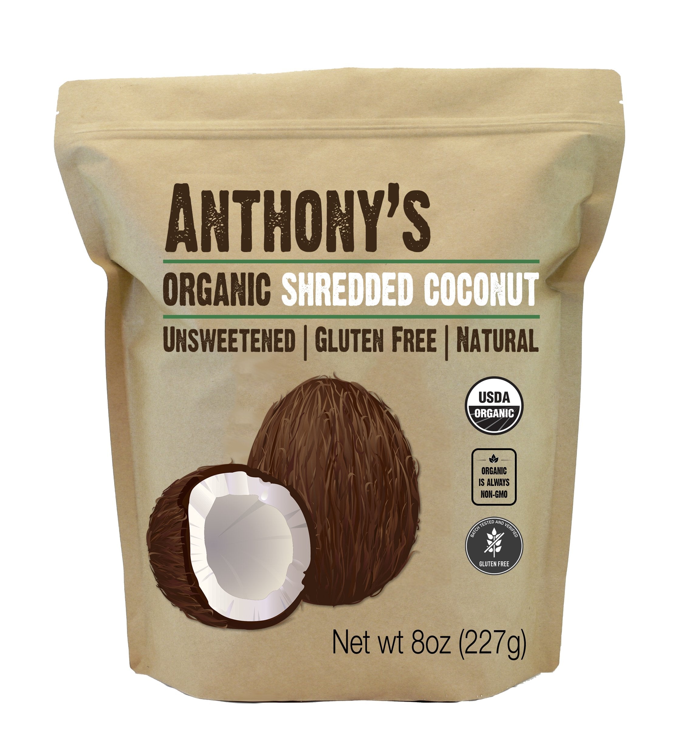 Organic Shredded Coconut (Unsweetened): Batch Tested & Verified Gluten-Free