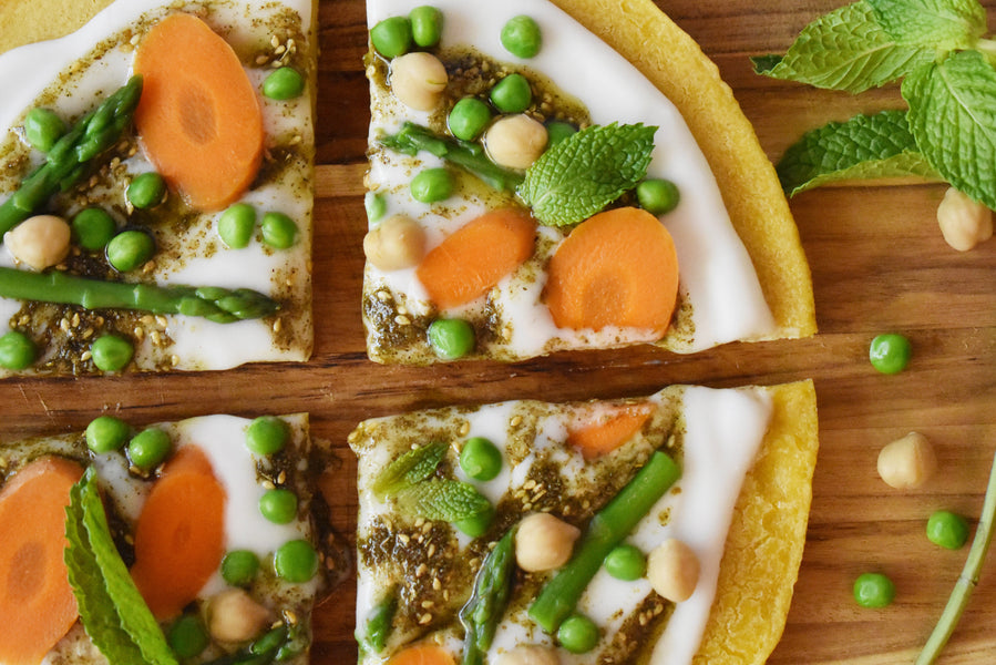Socca Zaatar Pizza