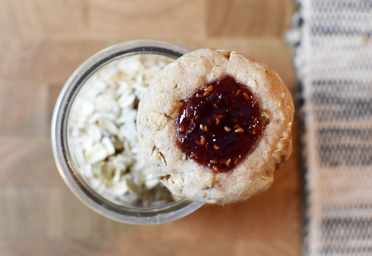 Oat Flour Thumbprint Cookies Anthonys Goods
