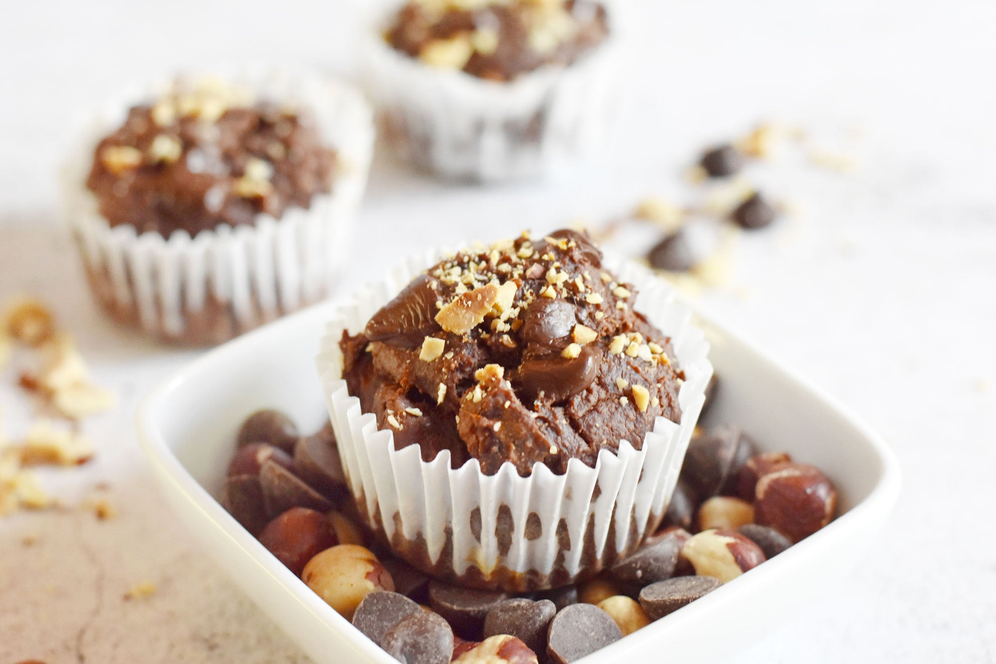 Oat Flour Chocolate Muffins