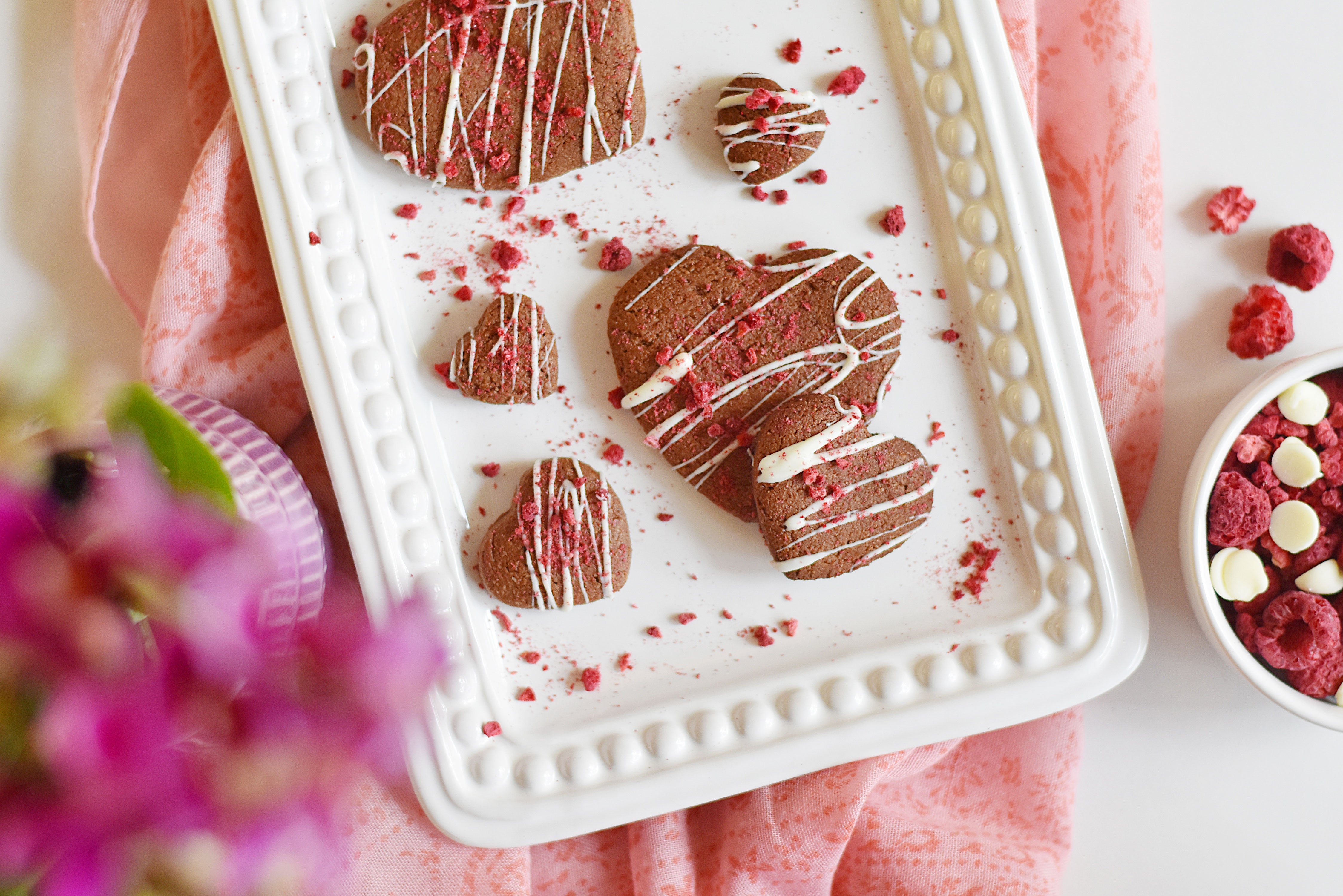 Almond and Oat Flour Heart Cookies