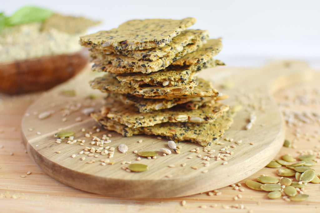 Seeded Chickpea Crackers