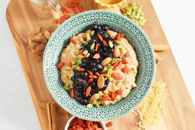 Blueberry and Goji Rice Pudding