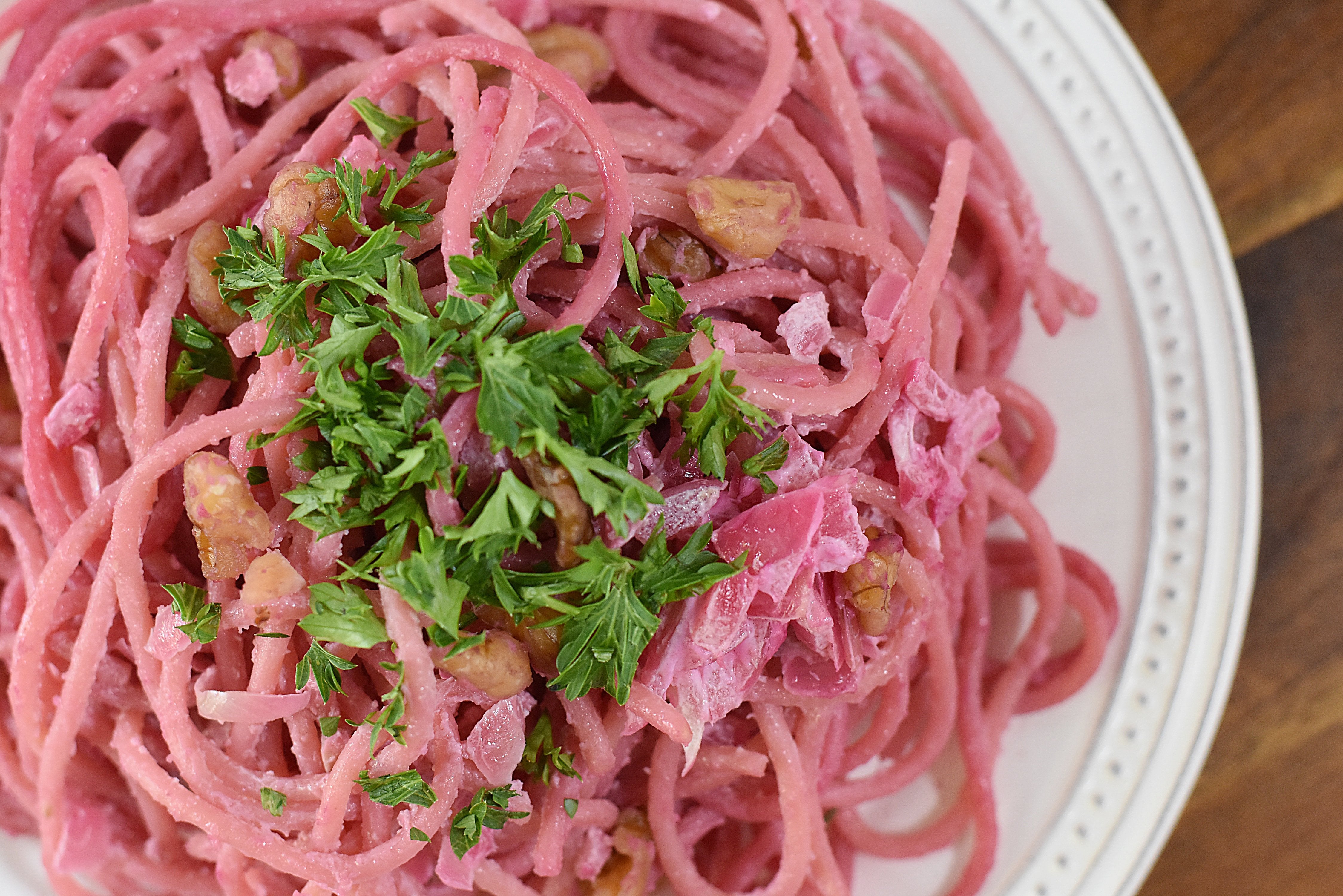 Beet and Goat Cheese Pasta
