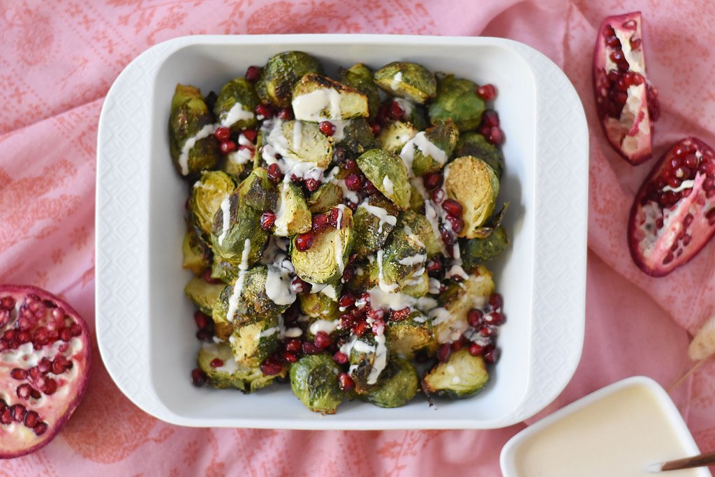 Vegan "Cheesy" Brussel Sprouts
