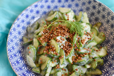 Cucumber Dill Salad with Crunchy Buckwheat Groats