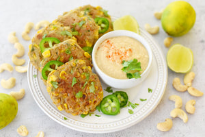 Jalapeño and Corn Chickpea Flour Fritters