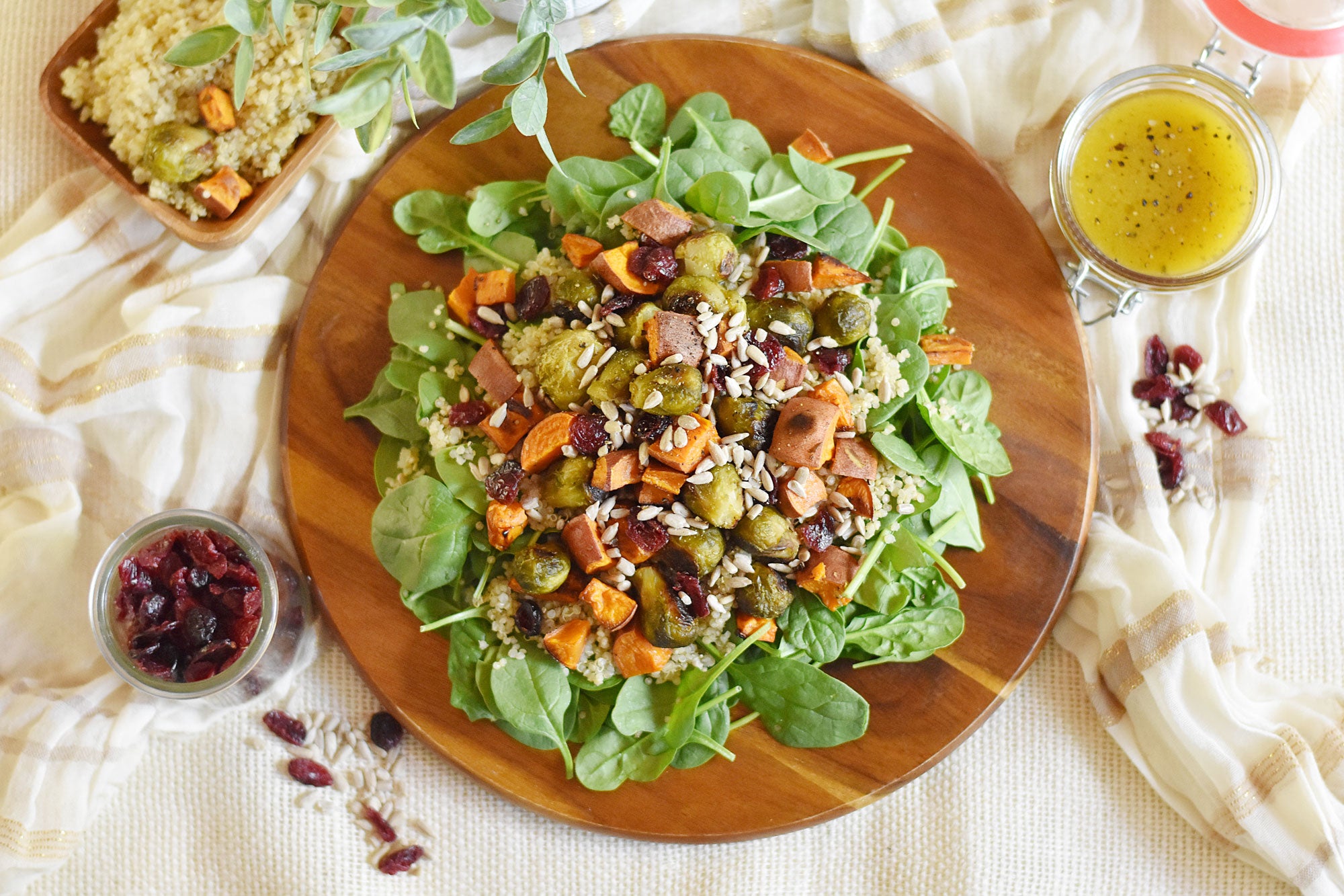 Autumn Quinoa Salad with Dijon Honey Vinaigrette
