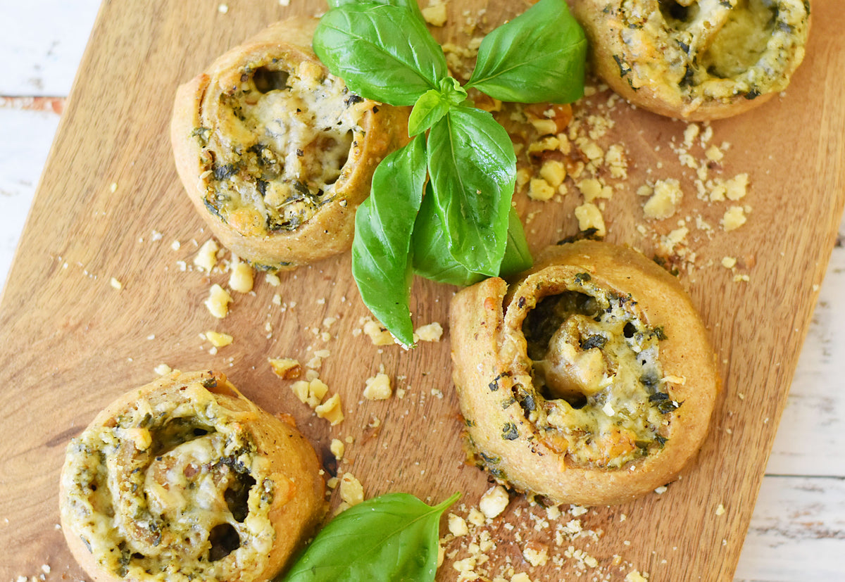 Pesto Pizza Rolls Anthonys Goods