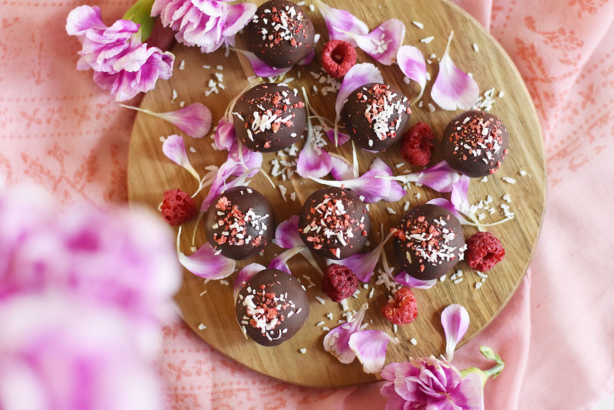 Chocolate-Covered Raspberry Truffles