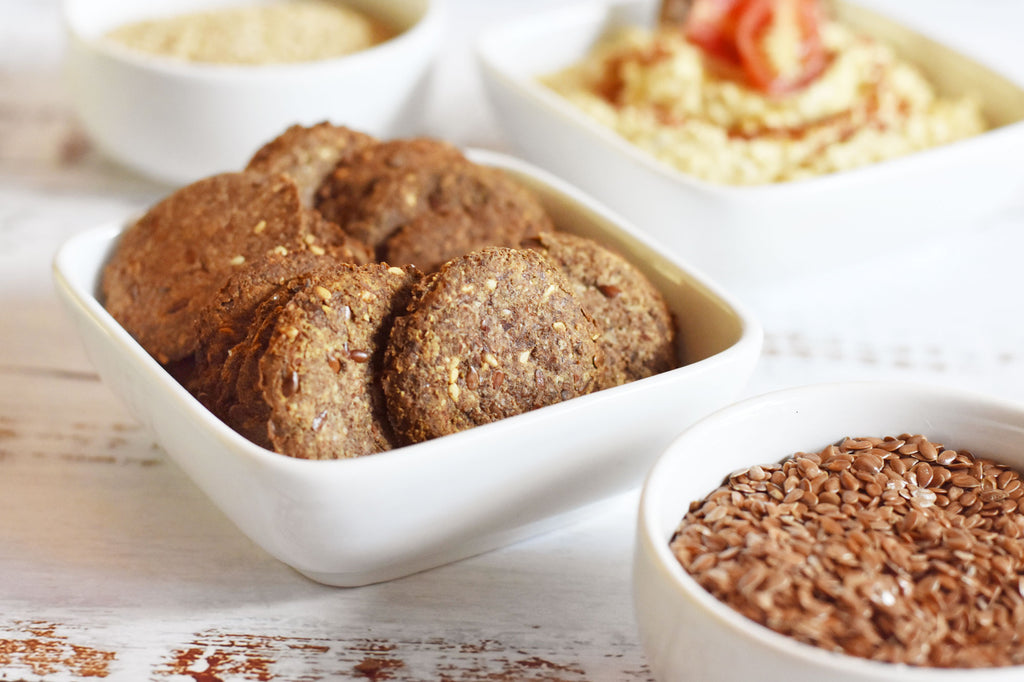Seeded Flaxseed Crackers