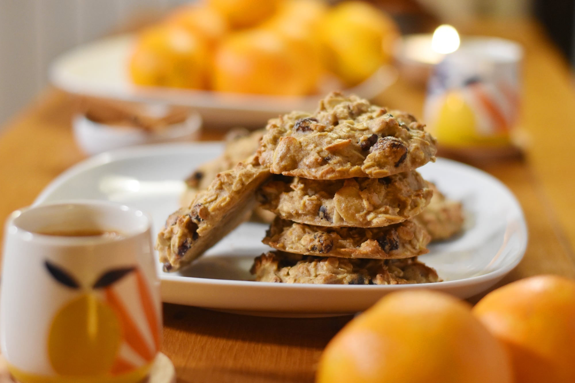 Cranberry and Orange Oatmeal Cookies