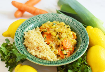 Lemony Leeks with Rice