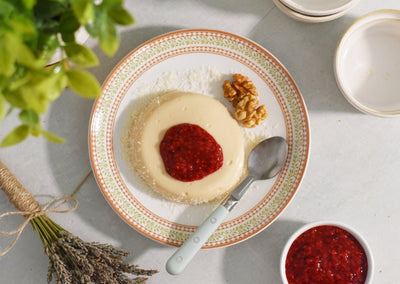 Vegan Panna Cotta with Raspberry Sauce