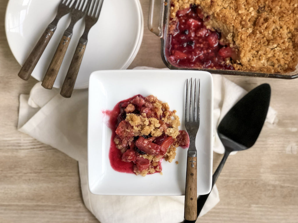 Rhubarb Berry Crumble