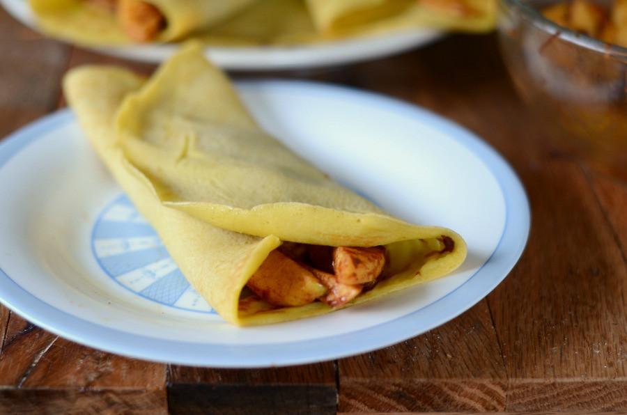 Gluten-Free Crepes with Apple Filling