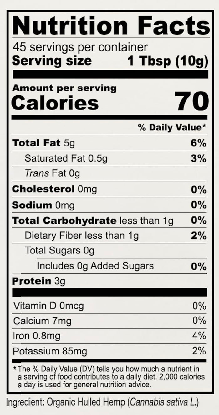 Organic Hulled Hemp Seeds