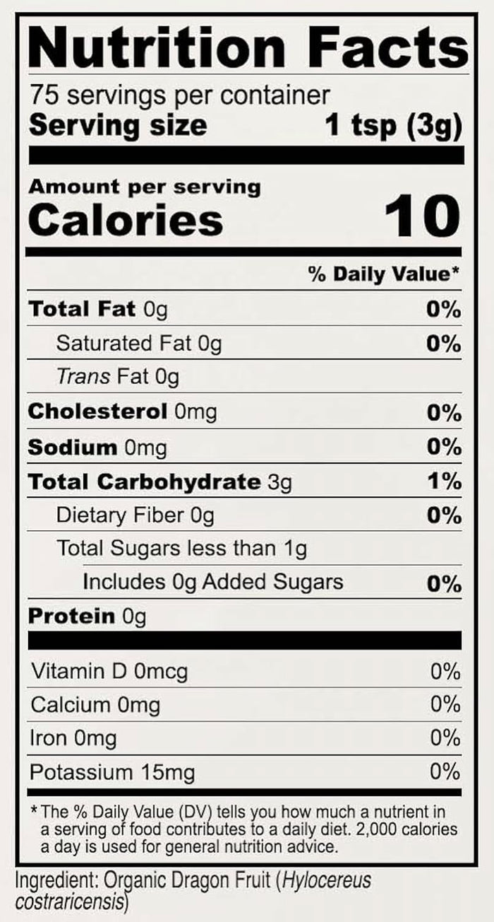 Organic Dragon Fruit Powder