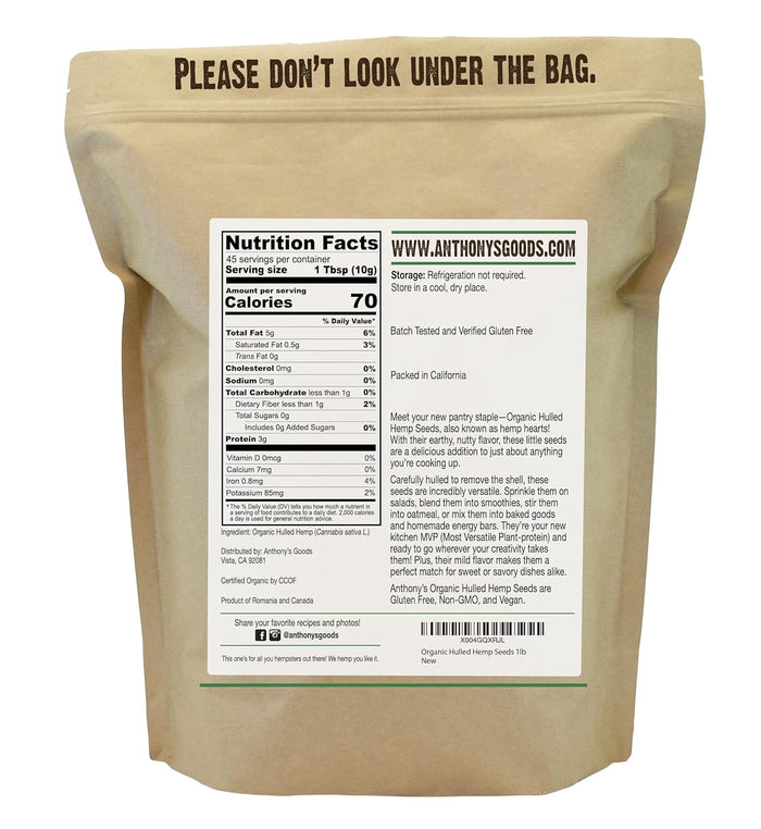 Organic Hulled Hemp Seeds