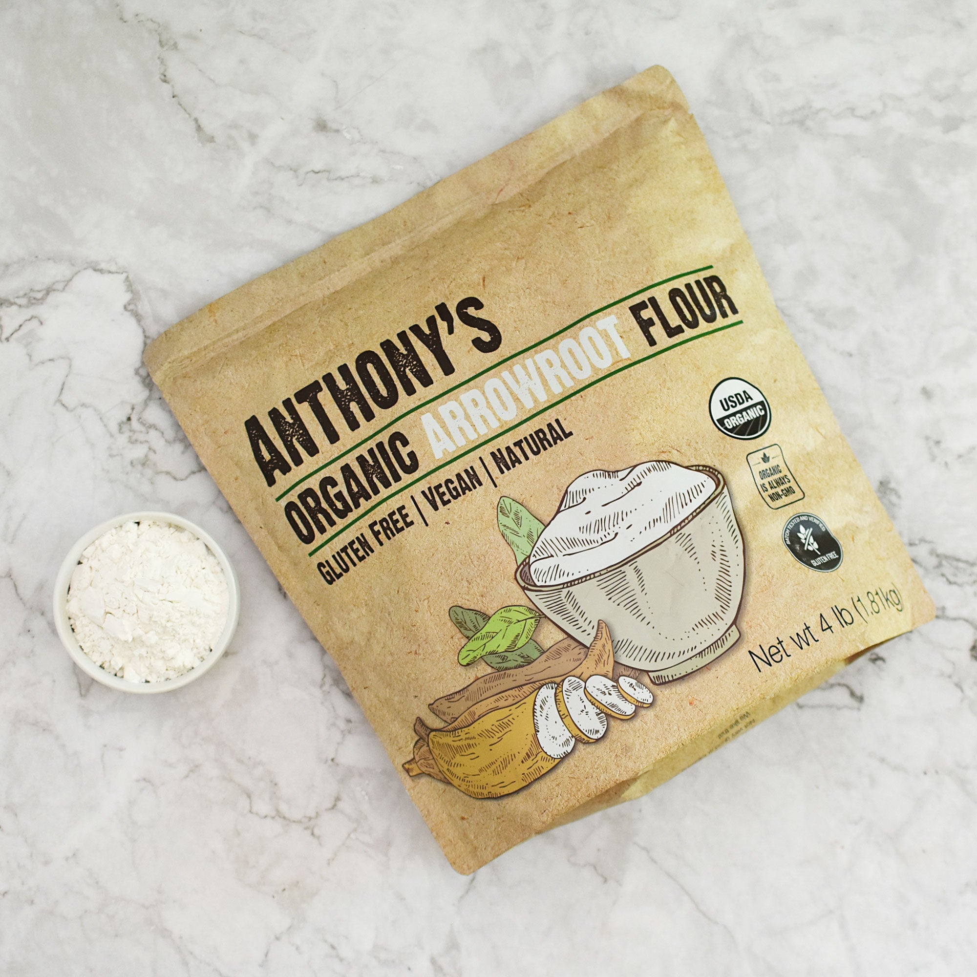 Organic Arrowroot Flour Powder: Gluten-Free