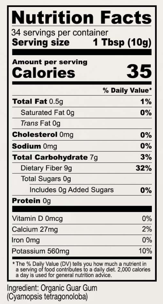 Organic Guar Gum Powder