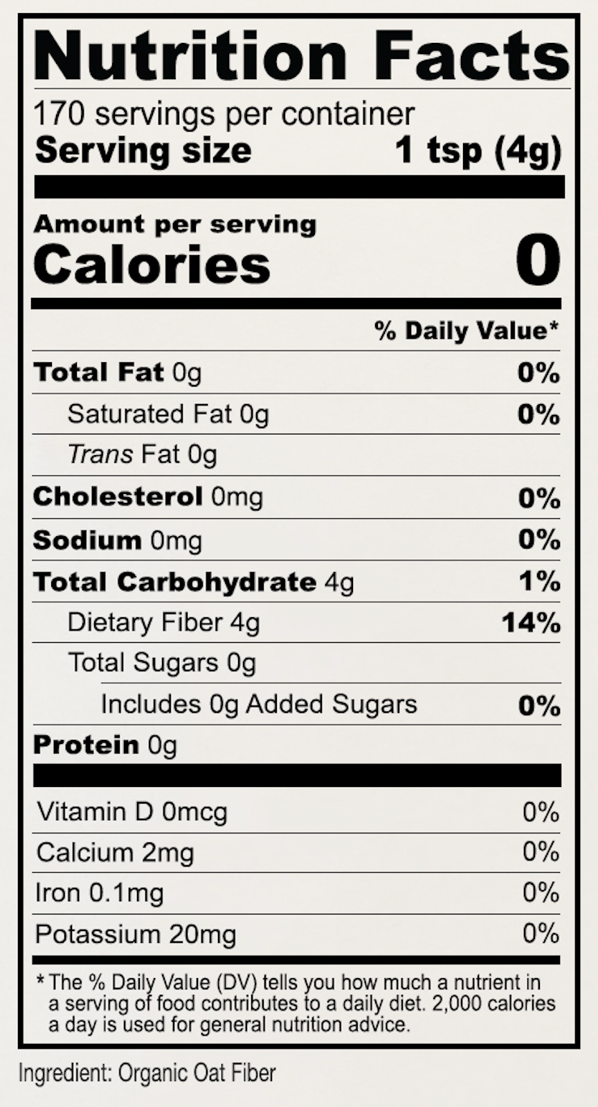 Organic Oat Fiber