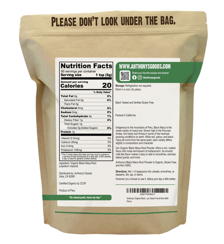 Organic Black Maca Root Powder