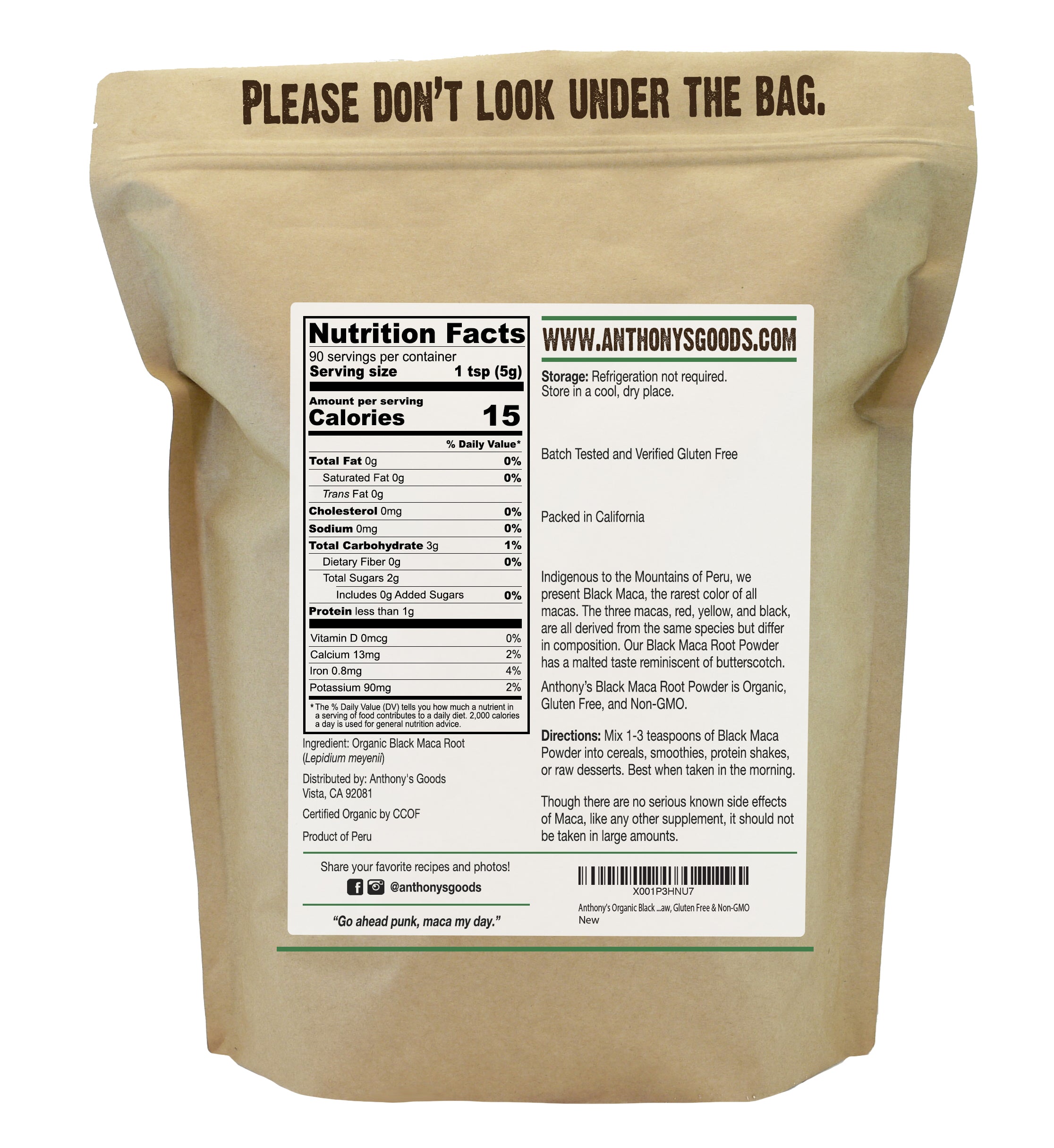 Organic Black Maca Root Powder