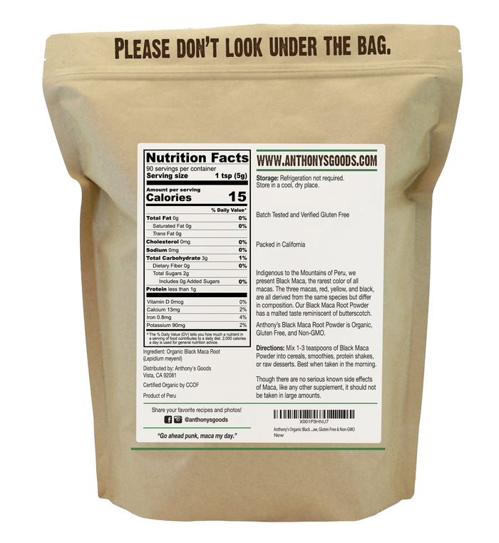 Organic Black Maca Root Powder