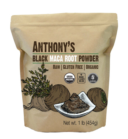 Organic Black Maca Root Powder: Gluten Free, Non-GMO