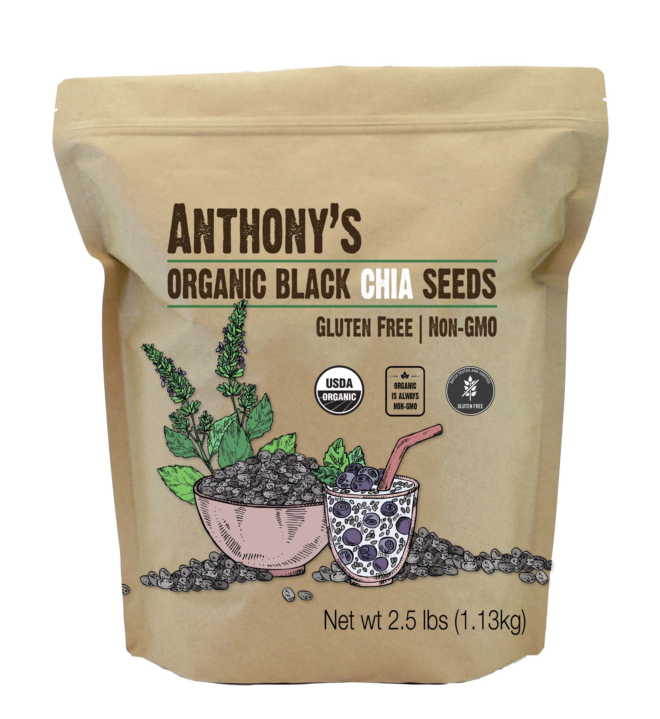 Organic Chia Seeds: Batch Tested & Verified Gluten-Free