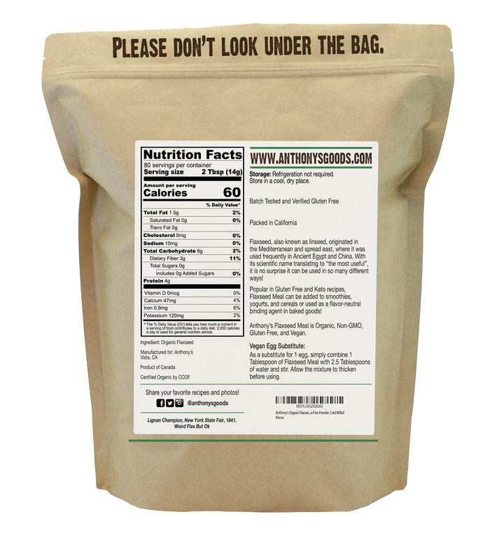 Organic Brown Flaxseed Meal