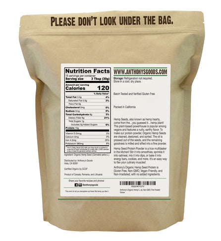 Organic Hemp Seed Protein Powder