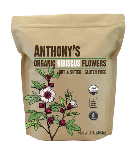 Hibiscus Flowers: USDA Organic, Batch Tested Gluten Free, Non-GMO