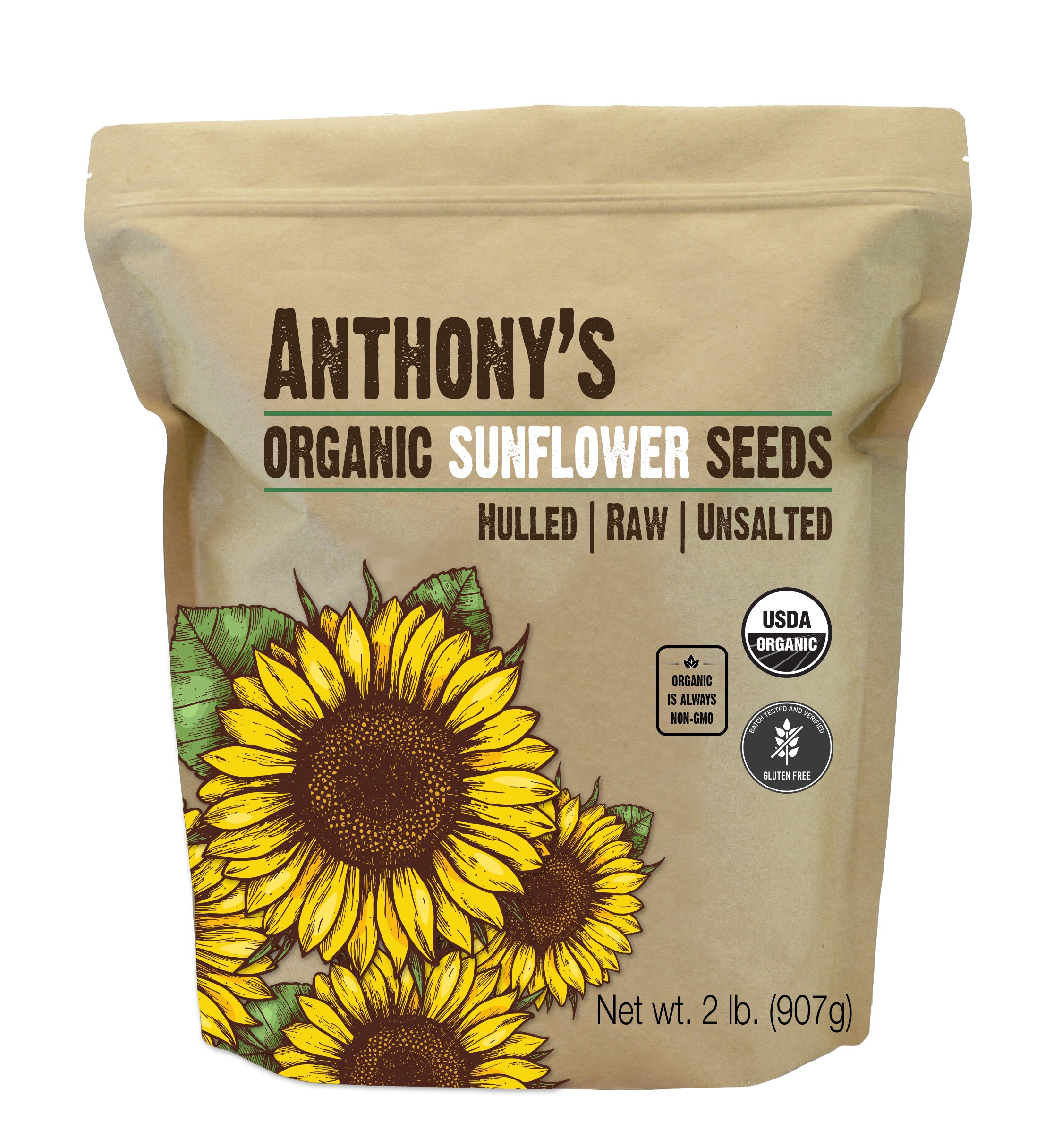 amazon sunflower seeds for planting Organic Hulled Sunflower Seeds – Anthonys Goods