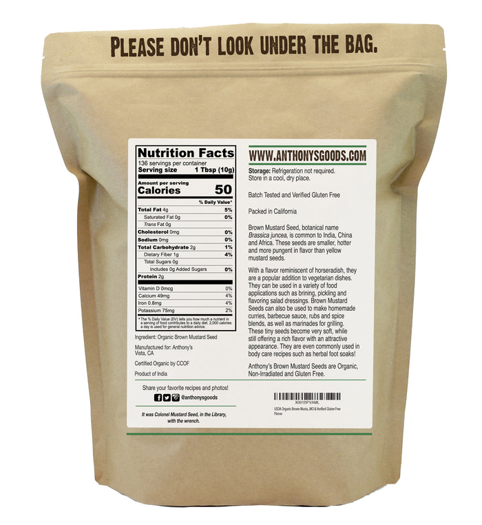 Organic Brown Mustard Seeds