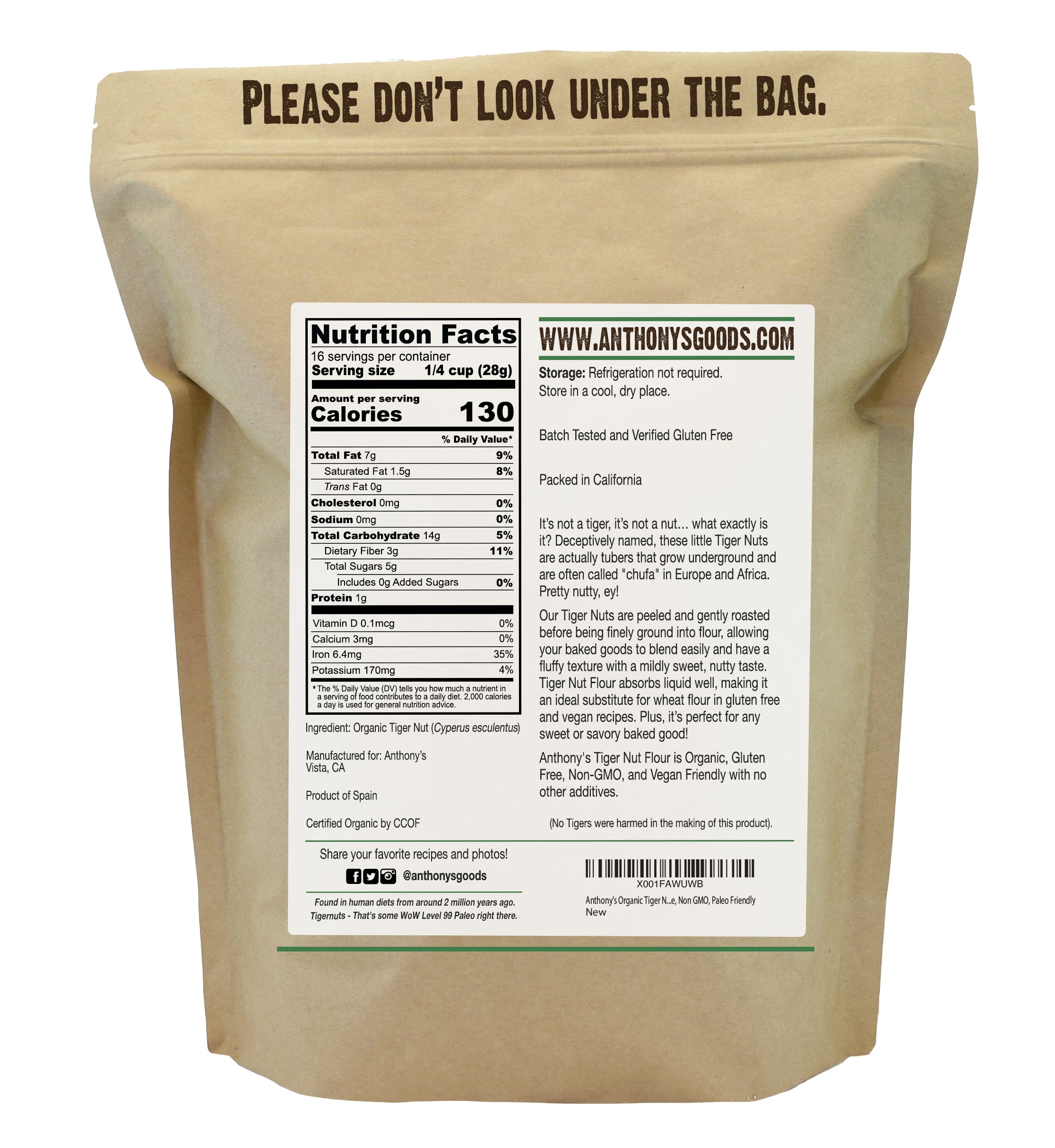 Organic Tiger Nut Flour