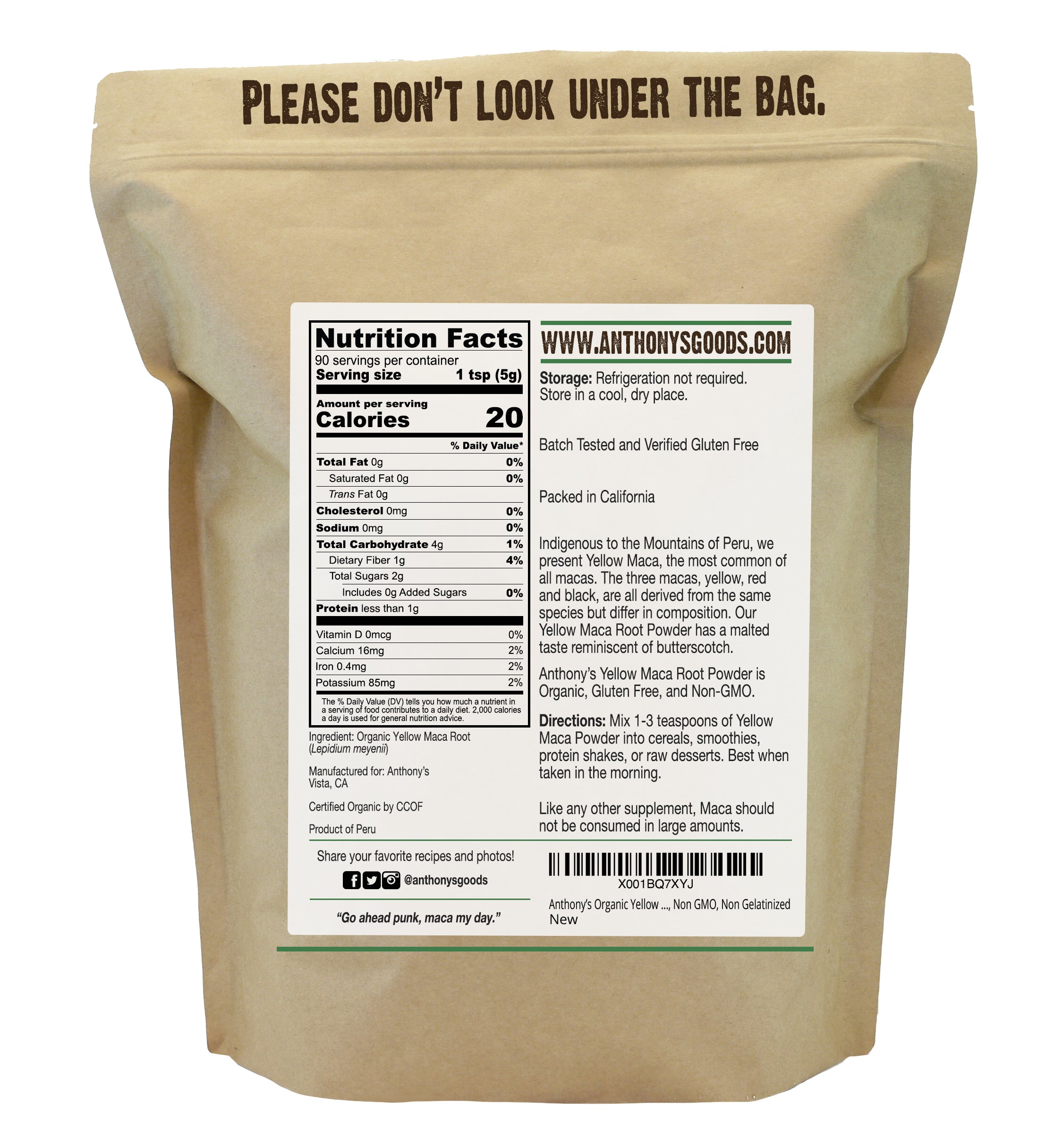 Organic Yellow Maca Root Powder