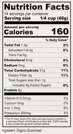 Organic Hulled Buckwheat Groats