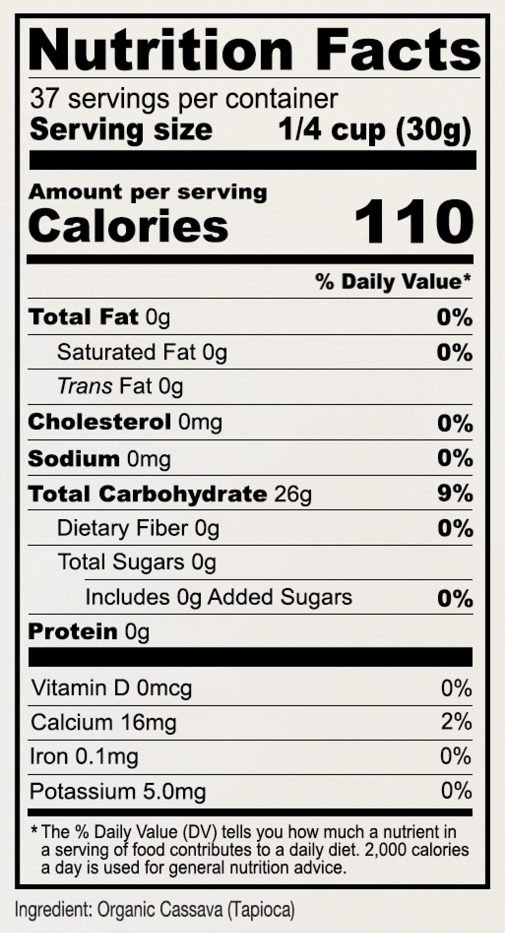 Organic Tapioca Flour