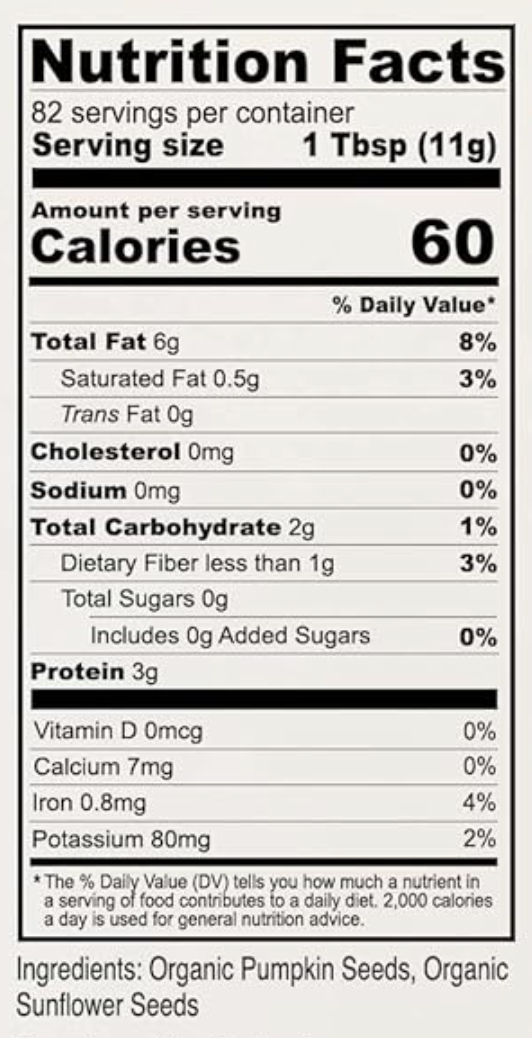 Organic Pumpkin & Sunflower Seed Mix